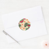 Tropical Watermelon Summer Pattern Runder Aufkleber (Umschlag)
