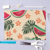 Tropical Watermelon Summer Pattern Seidenpapier (Handwerk)