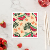 Tropical Watermelon Summer Pattern Serviette (Beispiel)