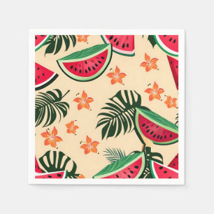 Tropical Watermelon Summer Pattern Serviette