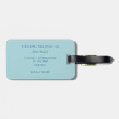 Tropical Waters Gradient Monogram Name  Gepäckanhänger (Rückseite horizontal)