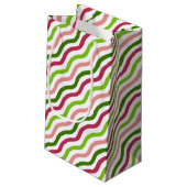 Tropical Wave Simple Strip Geschenktasche Kleine Geschenktüte (Rückseite Schrägansicht)