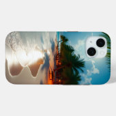 Tropical Waves Blauer Himmelsstrand Case-Mate iPhone Hülle (Rückseite (Horizontal))