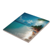 Tropical Waves Blauer Himmelsstrand Fliese (Seite)
