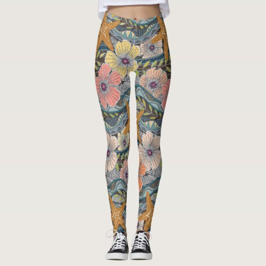 tropical waves earth leggings (Vorderseite)