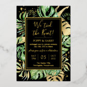 Tropical We tickt das knotengefleckte Empfang-Part Folieneinladung (Vorderseite)