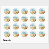 Tropical Wedding Beach Scene Sticker (Blatt)
