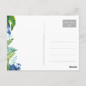 Tropical Wedding Blätter Vielen Dank | 3 FOTOS Postkarte (Rückseite)
