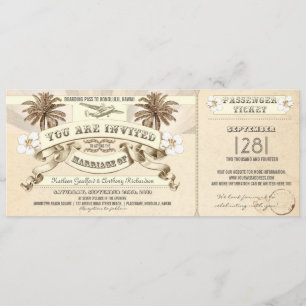 TROPICAL wedding Boarding Pass Eintrittskarten Einladung