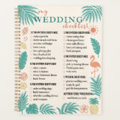 Tropical Wedding Checklist Planner Modernes Elegan Planer (Vorderseite)