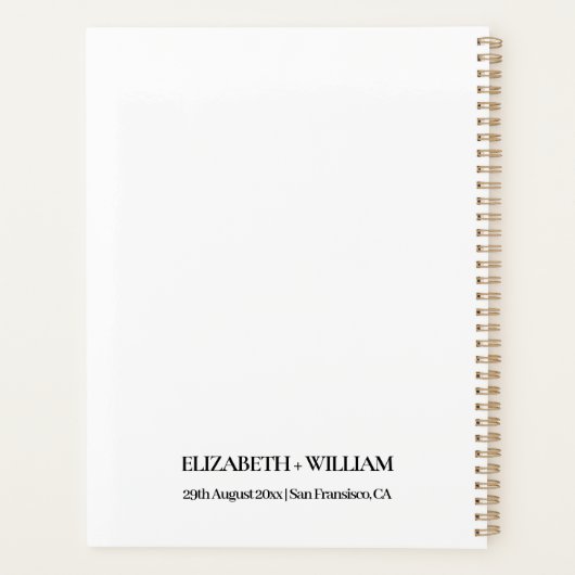 Tropical Wedding Checklist Planner Modernes Elegan Planer (Rückseite)