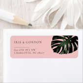Tropical Wedding Couple Return Address Label (Insitu)