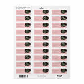 Tropical Wedding Couple Return Address Label (Vorne)