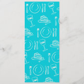 Tropical Wedding Funky Wedding Menu Menükarte (Rückseite)