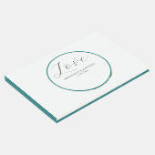 Tropical Wedding Guest Book | Green Palm Leaves Gästebuch (Ecke)