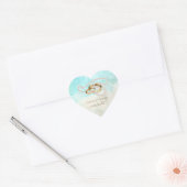 Tropical Wedding Heart Stickers (Umschlag)