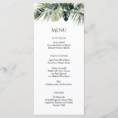Tropical Wedding Menu Card - Botanisches Design Menükarte (Vorderseite)