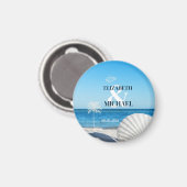 Tropical Wedding Ocean Beach Magnet (Vorderseite/Rückseite)