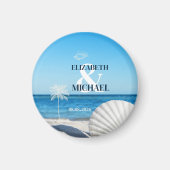 Tropical Wedding Ocean Beach Magnet (Vorne)