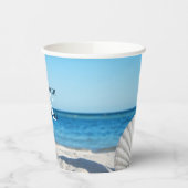 Tropical Wedding Ocean Beach Pappbecher (Links)