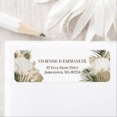 Tropical Wedding Palm Boho Rücksendeadresse (Insitu)