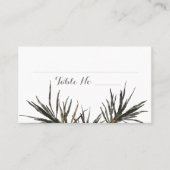 Tropical Wedding Palm Tree Blätter Flat Platzkarte (Vorderseite)