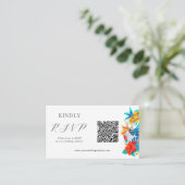 Tropical Wedding QR UAWG Begleitkarte (Stehend Vorderseite)