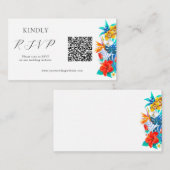 Tropical Wedding QR UAWG Begleitkarte (Vorne/Hinten)