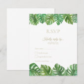 Tropical Wedding R.S.V.P Response Card RSVP Karte (Vorne/Hinten)
