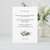 Tropical Wedding Reception Card - Botanisches Desi Begleitkarte (Stehend Vorderseite)