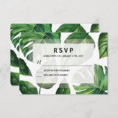 Tropical Wedding RSvp, Beach Wedding Card, RSVP Karte (Vorne/Hinten)