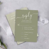 Tropical Wedding RSVP Card QR Code Palm Leaves