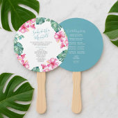 Tropical Wedding Theme Program Fan Fächer