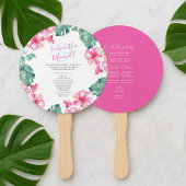 Tropical Wedding Theme Program Fan Fächer