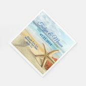 Tropical Wedge Beach Scene Paper Napkin Serviette (Ecke)