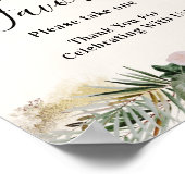 Tropical Weding | Palm Monstera Lieblings Poster (Ecke)