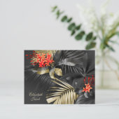 Tropical West Indian Jasmine Save the Date Postkarte (Stehend Vorderseite)