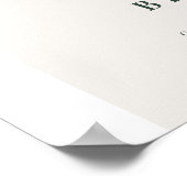 Tropical White Floral Arch Bridal Shower Welcome Poster (Ecke)