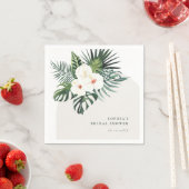 Tropical White Floral Arch Serviette (Beispiel)