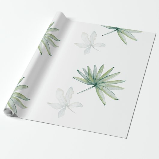 Tropical White Geschenkpapier (Ungerollt)