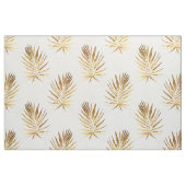 Tropical White Gold Palm Blätter Grüne Stoff (Fat Quarter (45,7 x 55,9 cm))