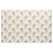 Tropical White Gold Palm Blätter Grüne Stoff (Fat Quarter (45,7 x 55,9 cm))