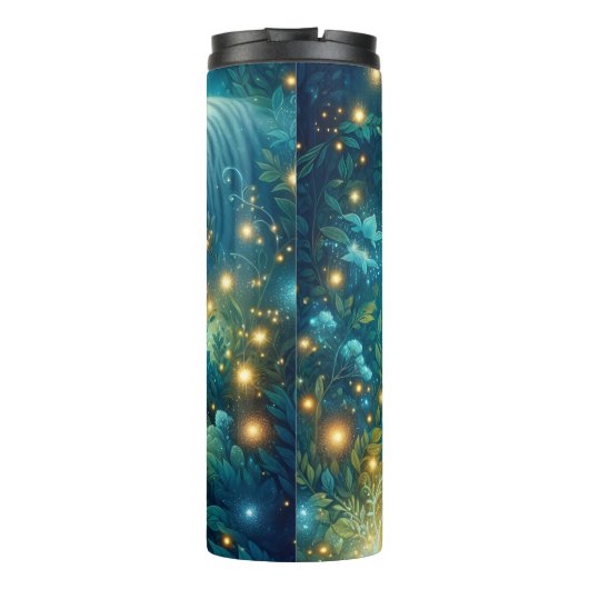 Tropical White Tiger Jungle Thermosbecher (Rückseite)