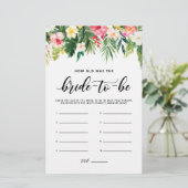 Tropical Wie alt war die zukünftige Spielkarte (Stehend Vorderseite)