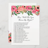 Tropical Wie gut kennen Sie die Braut? Einladung (Vorne/Hinten)