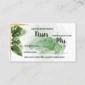 Tropical Wie viele Küsse für Mrs Duwer Game Card Platzkarte (Vorderseite)