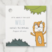 Tropical Wild Jungle Lion Kid Gezeichnet Geburtsta Geschenkanhänger (Vorderseite)