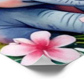 Tropical Wild One Jungle Safari Tiere Geburtstag Poster (Ecke)