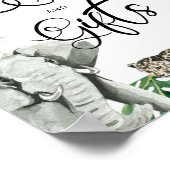 Tropical Wild Safari Animal Baby Dusche Schild (Ecke)