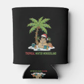 Tropical Winter Wonderland | Funny Christmas  Dosenkühler (Rückseite)
